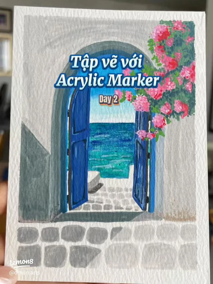 Vẽ tranh phong cảnh bằng acrylic marker đơn giản cho người mới bắt đầu Vẽ tranh phong cảnh bằng acrylic marker đơn giản cho người mới bắt đầu