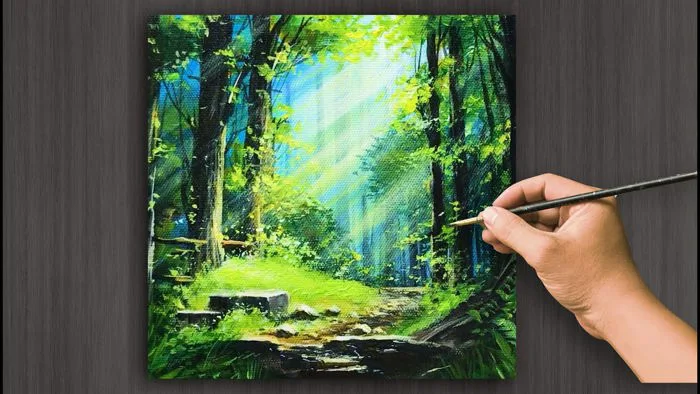 Vẽ tranh phong cảnh bằng màu acrylic Vẽ tranh phong cảnh bằng màu acrylic