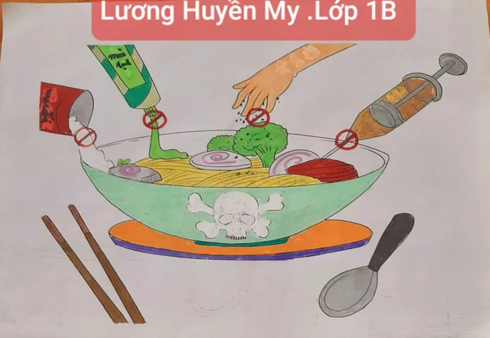 Tổng hợp tranh vẽ về vệ sinh an toàn thực phẩm ấn tượng Tổng hợp tranh vẽ về vệ sinh an toàn thực phẩm ấn tượng