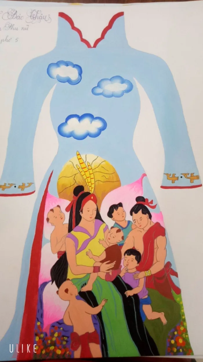 Trẻ em thi vẽ áo dài