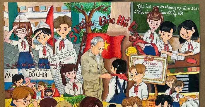 Thiếu nhi thể hiện tình cảm kính yêu với Bác Hồ qua nhiều bài viết, tranh vẽ  ý nghĩa