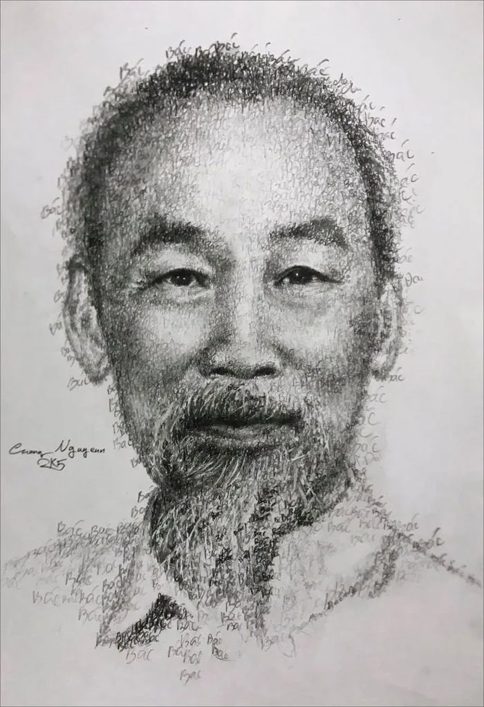 Tranh vẽ Bác Hồ đẹp nhất