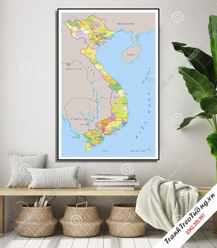 Tranh bản đồ việt nam M4