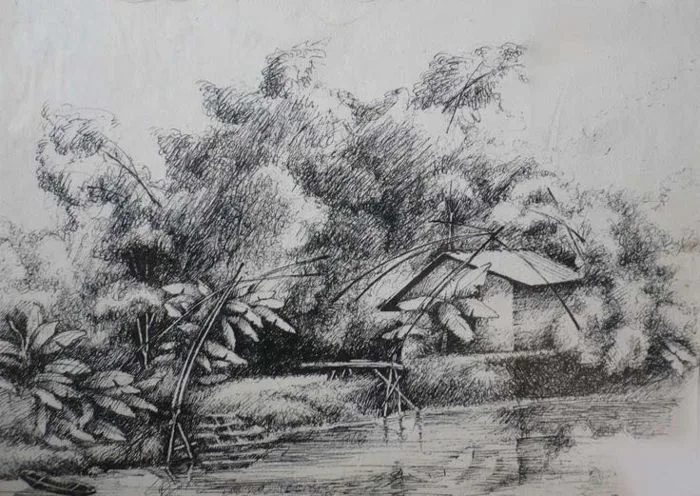 Những hình tranh ảnh vẽ bút chì đẹp, đơn giản nhưng ấn tượng