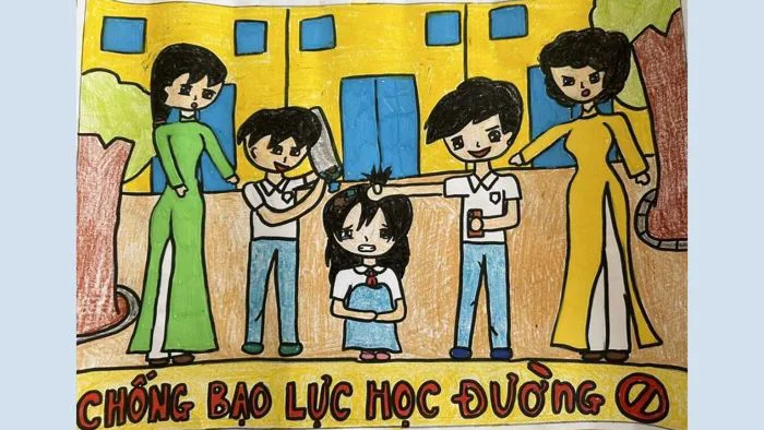 Cách vẽ tranh bạo lực học đường: 50+ mẫu đẹp ý nghĩa nhất