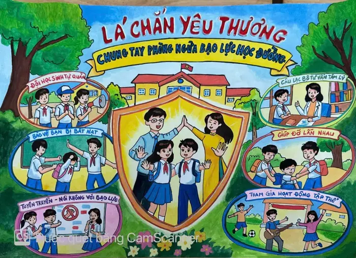 Đẩy lùi bạo lực học đường từ nét vẽ của học sinh tiểu học | BÁO SÀI GÒN  GIẢI PHÓNG