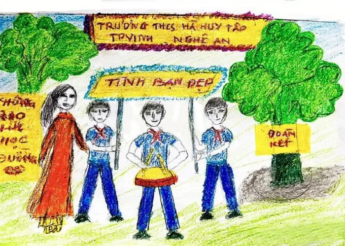 Cậu học trò và những bức tranh đạt giải Nhất về phòng ngừa bạo lực học đường  | Mỹ thuật | Tạp chí Sông Lam