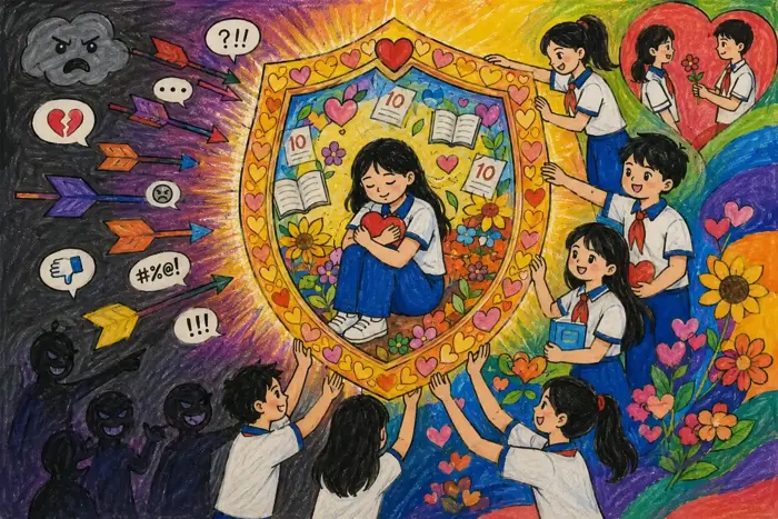 Vẽ tranh bạo lực học đường: 30+ ý tưởng và thông điệp ý nghĩa | Mỹ Thuật Bụi