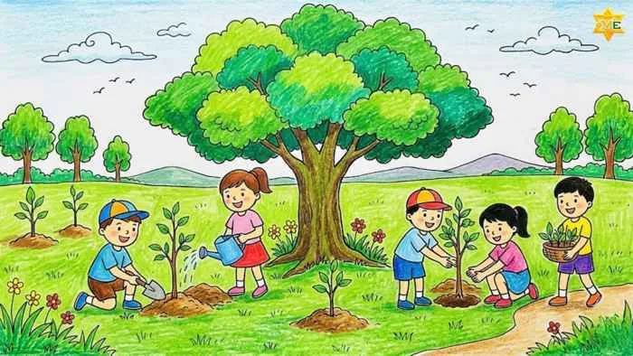 Top 10 mẫu vẽ tranh bảo vệ môi trường xanh sạch đẹp đơn giản