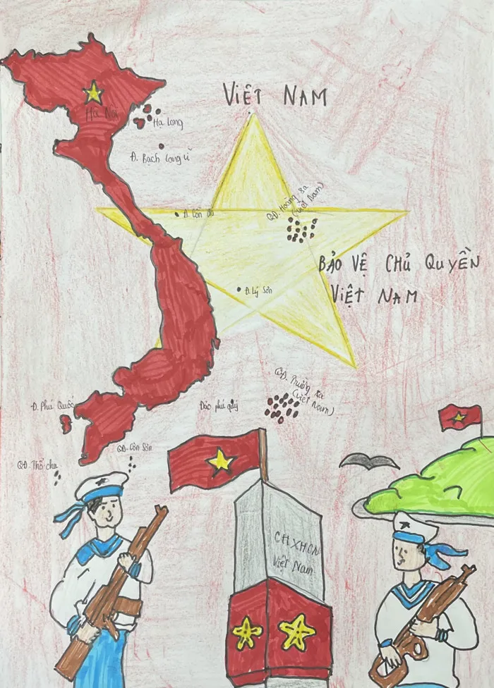 Cuộc thi vẽ tranh chủ đề: “Em yêu biển đảo” - THCS Đồng Mai