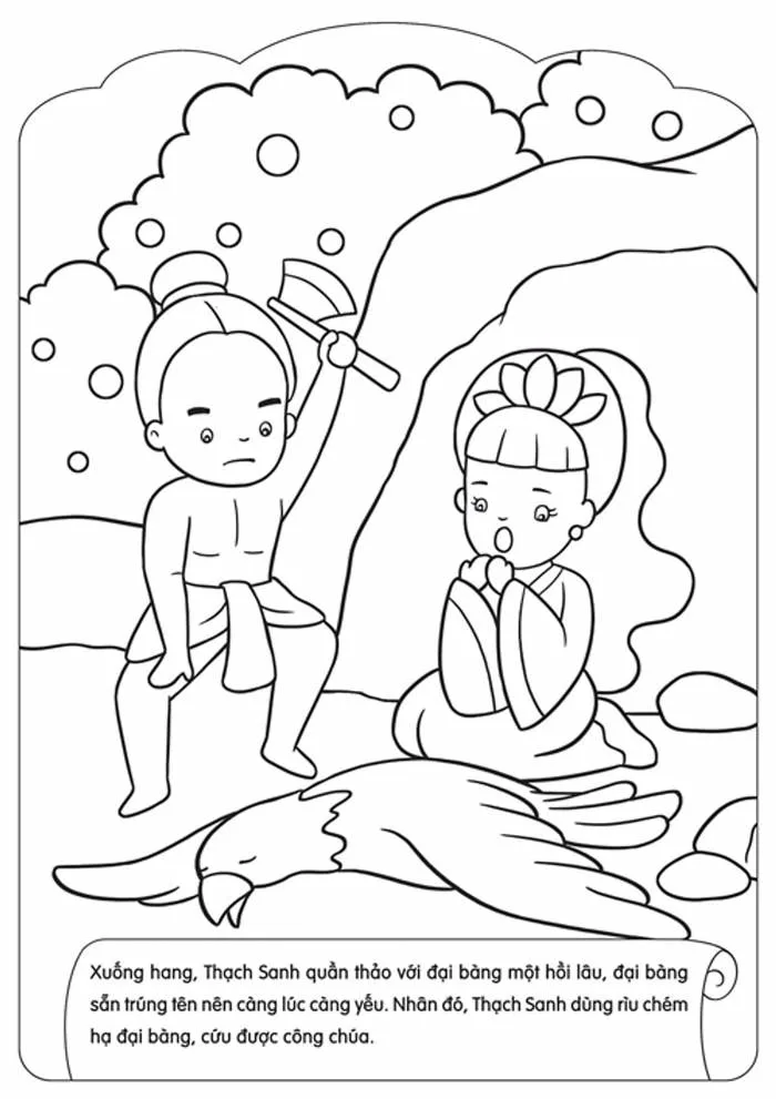 Tô Màu Truyện Cổ Tích Thạch Sanh - Tranh Tô Màu Cho Bé