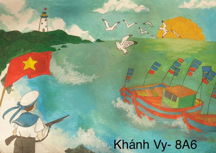 HỘI THI VẼ TRANH VỚI CHỦ ĐỀ: “ EM YÊU BIỂN ĐẢO VIỆT NAM VÀ QUÂN ĐỘI NHÂN  DÂN VIỆT NAM”