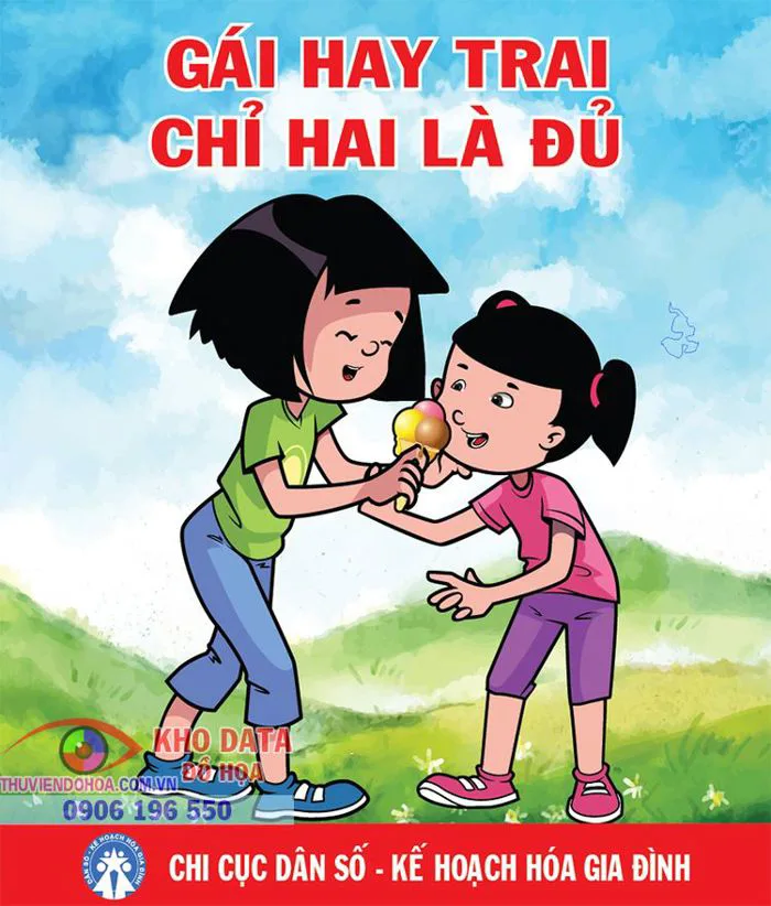 Tranh cổ động tuyên truyền kế hoạch hóa gia đình