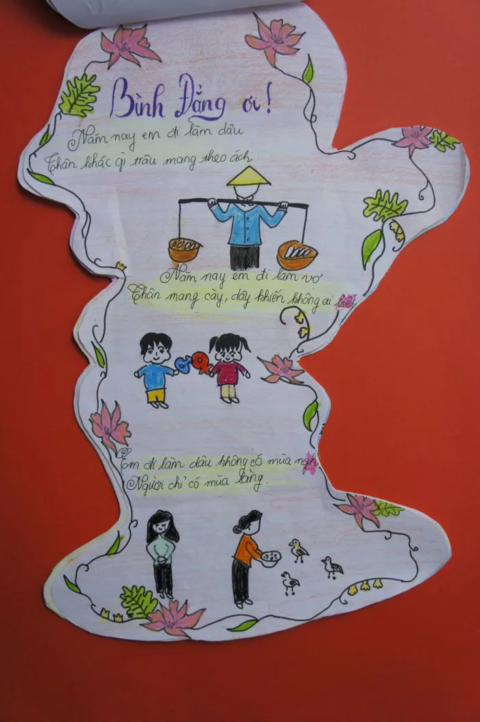 Bài dự thi làm báo tường về bình đẳng giới.