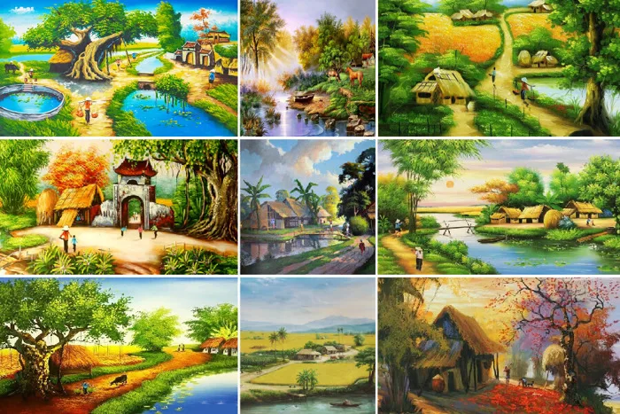 CỬA HẢNG TRANH PHONG CẢNH QUÊ Ở BÌNH THẠNH