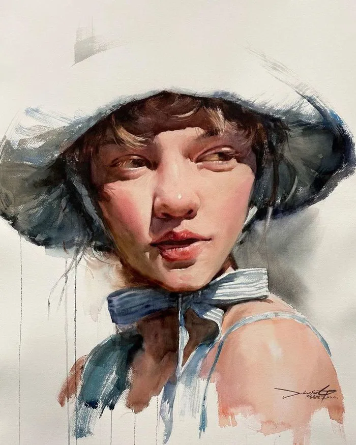 CÁCH VẼ CHÂN DUNG MÀU NƯỚC CHO NGƯỜI MỚI BẮT ĐẦU - Mỹ Thuật Art Land CÁCH VẼ CHÂN DUNG MÀU NƯỚC CHO NGƯỜI MỚI BẮT ĐẦU - Mỹ Thuật Art Land
