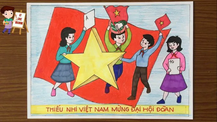 Vẽ Tranh Thiếu Nhi Mừng Đại Hội Đoàn | Vẽ tranh mừng đại hội Đoàn | Vẽ tranh cổ động Vẽ Tranh Thiếu Nhi Mừng Đại Hội Đoàn | Vẽ tranh mừng đại hội Đoàn | Vẽ tranh cổ động