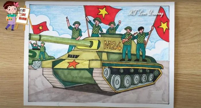 Vẽ tranh chiến thắng Điện Biên Phủ đơn giản mà đẹp Vẽ tranh chiến thắng Điện Biên Phủ đơn giản mà đẹp