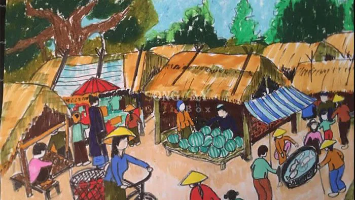 100+ Mẫu vẽ tranh lễ hội ngày Tết 2025 đẹp, độc nhất vô nhị