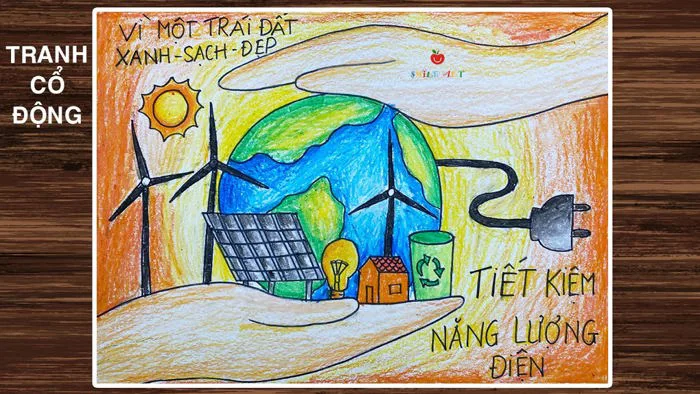 Vẽ ý tưởng trẻ thơ | Vẽ ý tưởng tạo năng lượng điện | Giải pháp bảo vệ môi  trường #smileart