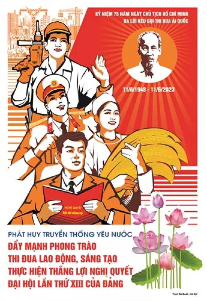 Phát hành bộ tranh cổ động tuyên truyền kỷ niệm 75 năm Ngày Chủ tịch Hồ Chí Minh Phát hành bộ tranh cổ động tuyên truyền kỷ niệm 75 năm Ngày Chủ tịch Hồ Chí Minh