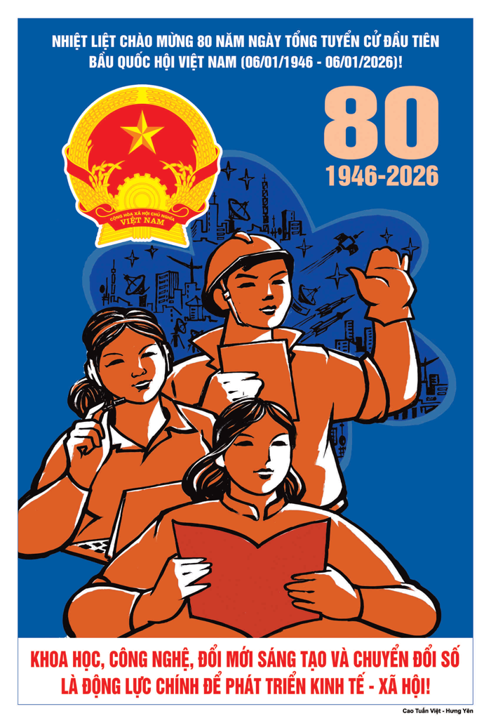 Giới thiệu bộ tranh cổ động tuyên truyền kỷ niệm 80 năm Ngày Tổng tuyển cử đầu tiên bầu Quốc hội Việt Nam Giới thiệu bộ tranh cổ động tuyên truyền kỷ niệm 80 năm Ngày Tổng tuyển cử đầu tiên bầu Quốc hội Việt Nam