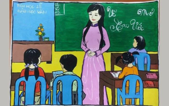 80+ Tranh vẽ 20/11 tri ân thầy cô đơn giản, đẹp nhất