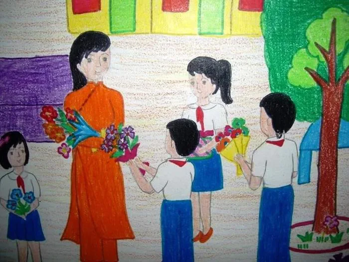 Vẽ tranh ngày 20/11: Hướng dẫn cách vẽ & chủ đề gợi ý