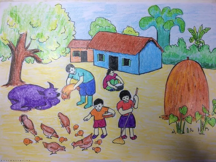 Vẽ Tranh Cuộc Sống Quanh Em Tuy Bình Dị Nhưng Đẹp Xỉu