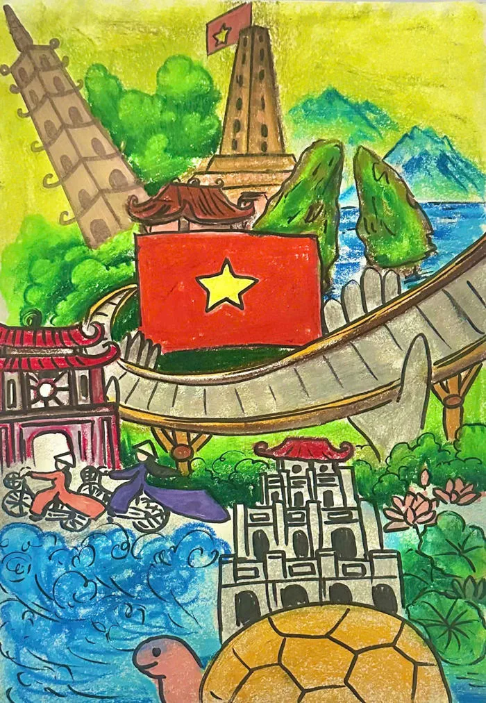 Sắc màu tuổi thơ bay bổng với “Việt Nam trong mắt em” - Cuộc thi vẽ tranh  do tập đoàn Mường Thanh tổ chức