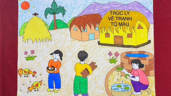 Mỹ thuật lớp 5 |VẼ TRANH CHỦ ĐỀ CUỘC SỐNG QUANH EM | vẽ tranh cuộc sống quê  nhà - YouTube