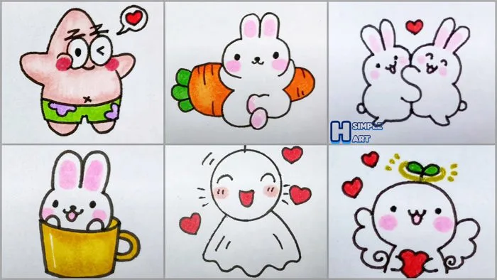 Vẽ hình cute đơn giản, Vẽ tranh cute dễ thương | VẼ HÌNH CUTE #31