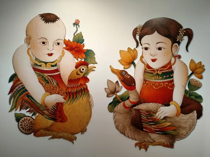 bộ tranh dân gian được họa sỹ trẻ vẽ lại vô cùng xịn | Áo dài Cô Sáu