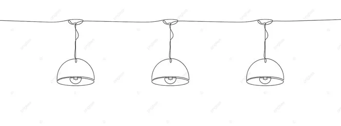 Mẫu đèn Chùm Và đèn Treo được Mô Tả Trong Một Bản Vẽ đường Liên Tục Duy  Nhất, Hình ảnh Chuyên Nghiệp - Pngtree