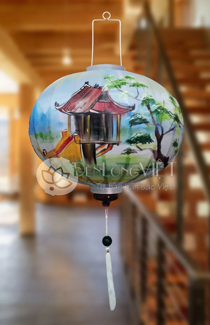 Đèn lồng vẽ tranh phong cảnh DT-VE19 | Đèn lồng Việt