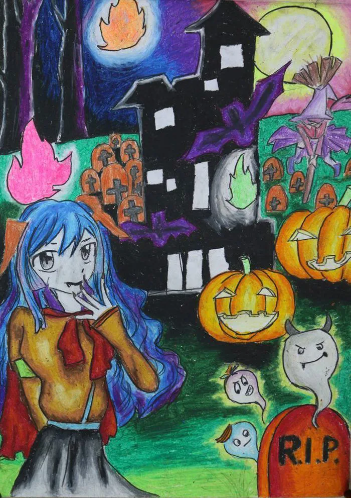 Tranh vẽ Halloween đẹp nhất