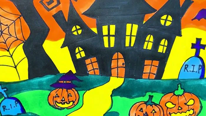 Ý tưởng vẽ tranh Halloween đơn giản, ấn tượng và đẹp nhất