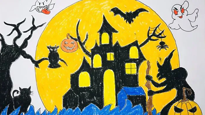 Ý tưởng vẽ tranh Halloween đơn giản, ấn tượng và đẹp nhất