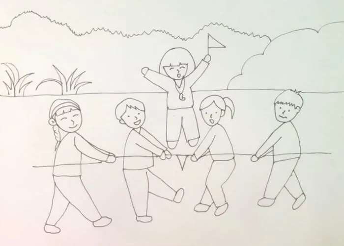 Hướng dẫn vẽ tranh kéo co lễ hội đơn giản và đẹp nhất Hướng dẫn vẽ tranh kéo co lễ hội đơn giản và đẹp nhất