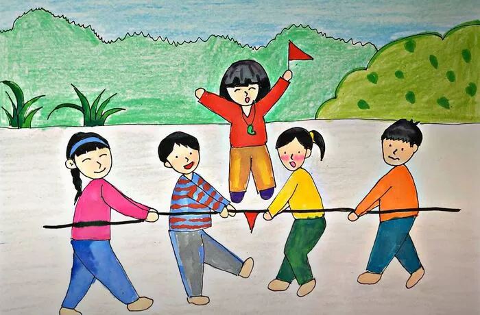 Hướng dẫn vẽ tranh kéo co lễ hội đơn giản và đẹp nhất Hướng dẫn vẽ tranh kéo co lễ hội đơn giản và đẹp nhất