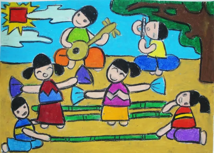 Tổng hợp tranh vẽ đề tài lễ hội đẹp nhất Tổng hợp tranh vẽ đề tài lễ hội đẹp nhất