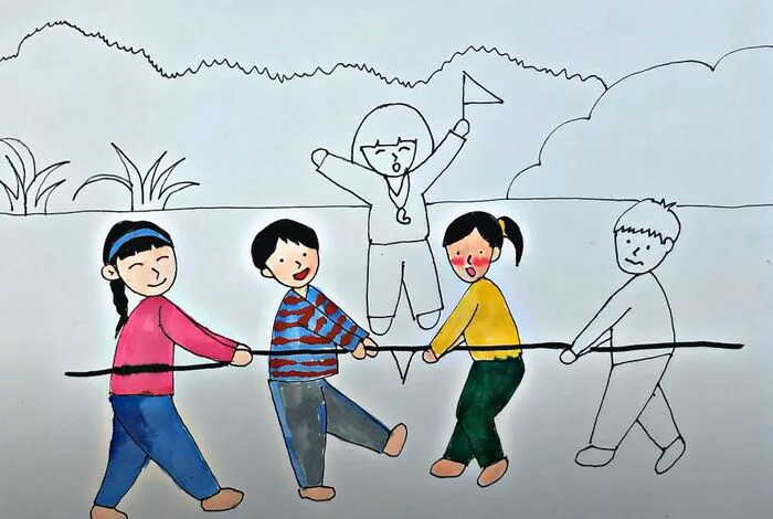 Hướng dẫn vẽ tranh kéo co lễ hội đơn giản và đẹp nhất Hướng dẫn vẽ tranh kéo co lễ hội đơn giản và đẹp nhất