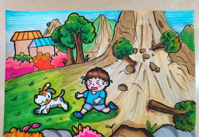 Vẽ tranh phòng chống thiên tai và thông điệp tuyên truyền