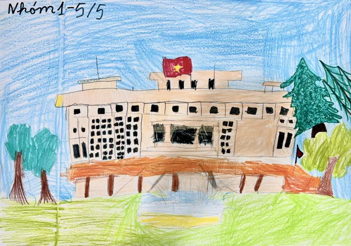 CÙNG HỌC SINH KHỐI 5 TRƯỜNG TIỂU HỌC KHAI MINH KHÁM PHÁ DI TÍCH LỊCH SỬ  DINH ĐỘC LẬP - Di tích lịch sử Dinh Độc Lập