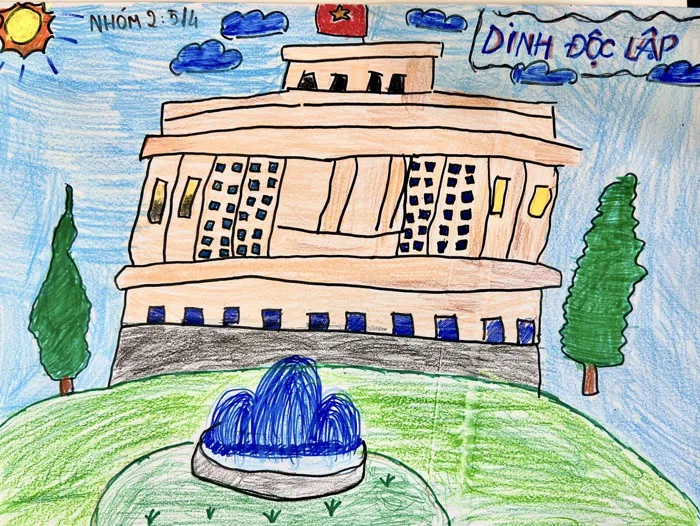 CÙNG HỌC SINH KHỐI 5 TRƯỜNG TIỂU HỌC KHAI MINH KHÁM PHÁ DI TÍCH LỊCH SỬ  DINH ĐỘC LẬP - Di tích lịch sử Dinh Độc Lập