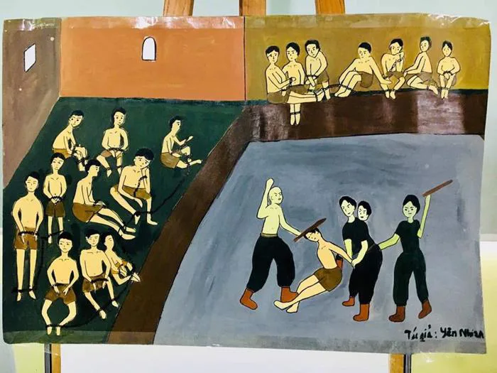 Ảnh: Học sinh tái hiện lịch sử địa phương qua tranh vẽ