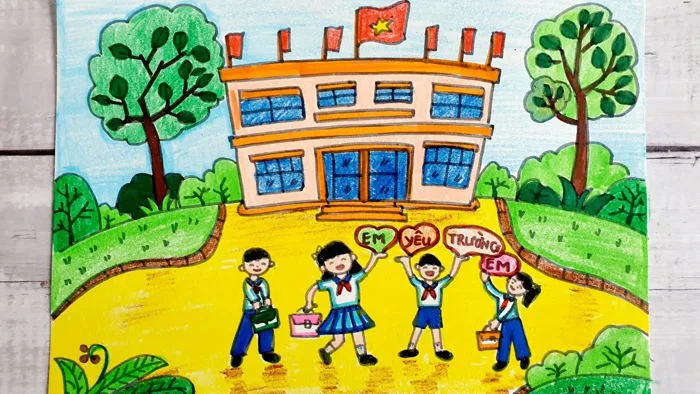 Vẽ Trường Học Hạnh Phúc| Quang Cảnh Trường Em| Điều Em Muốn Nói| Hoạt Động Trong Nhà Trường Vẽ Trường Học Hạnh Phúc| Quang Cảnh Trường Em| Điều Em Muốn Nói| Hoạt Động Trong Nhà Trường