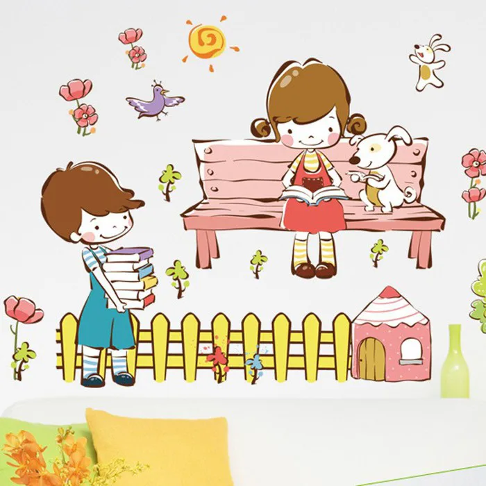Decal dán tường bé đọc sách | Shopee Việt Nam