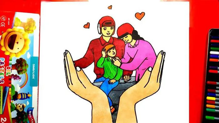 Vẽ tranh đội mũ xinh bảo vệ chúng mình - Cách vẽ tranh an toàn giao thông Vẽ tranh đội mũ xinh bảo vệ chúng mình - Cách vẽ tranh an toàn giao thông