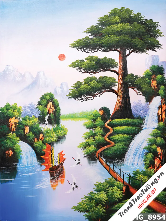 10 Mẫu Tranh Đồng Quê Việt Nam